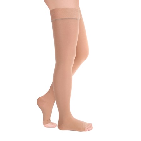 Stockings Compression ID-310 Lumma Idealista, size M (III), Grade 2, Long, Caramel color, open toe-2