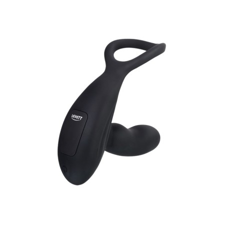 Prostate stimulator LEVETT MAUD, silicone, black color, 15 cm-1