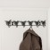Hang -up hanger, 6 hooks, 41.5 × 7.5 × 3.5 cm, black color