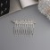 Hair crest "Medea" strip diagonal, 6 × 4.5 cm, silver