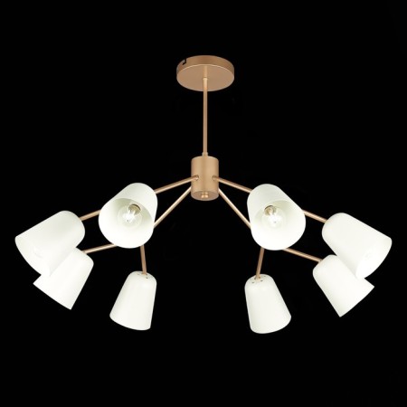 Ceiling EVOLUCE lamp. Sle155902-08. Mario. 8x40 watts, E14, 79x79x54 cm, golden color-6
