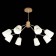 Ceiling EVOLUCE lamp. Sle155902-08. Mario. 8x40 watts, E14, 79x79x54 cm, golden color