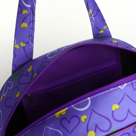 Road bag with lightning, external pocket, lilac color-2