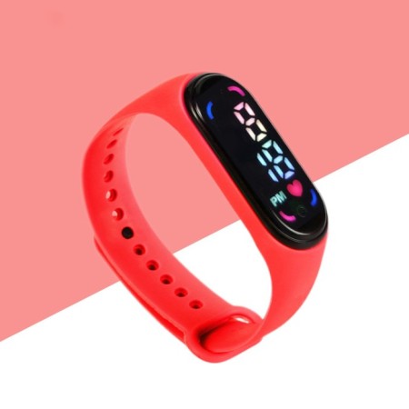 Watch of washing electronic, red