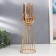 Summary Metal for 1 candle "FARCH WITH Gold balls" gold 37x12x12 cm