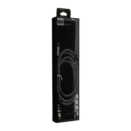Type- C cable - usb, 2.1 a, nylon braid, 1 meter, silver-3