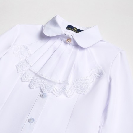 School blouse for girls, white color, height 146 cm-8