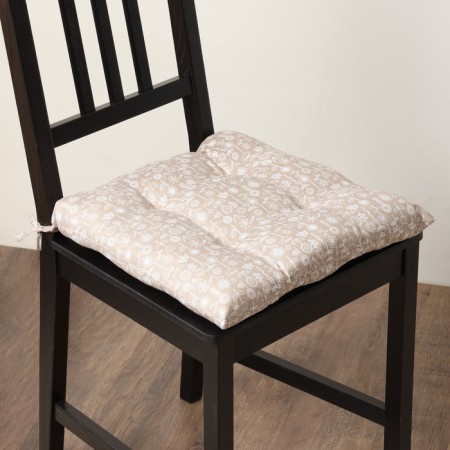 Siddle on the chair Ethel "Flowers" b. In brown, 40x40 cm, 100% p/e-3