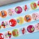 Stickers in the Roll "Birthday", 500 pcs, 2.5 x 2.5 cm