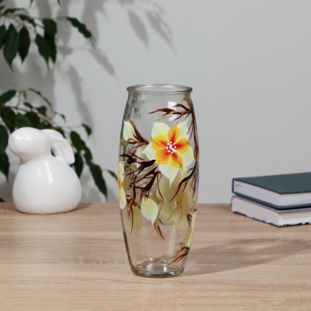 Vase Magnolia with painting on the venue, D-7cm 10x23 cm