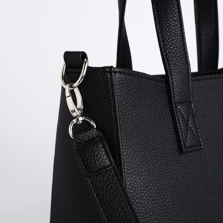 Female bag Textura, tout, average size, black color-4
