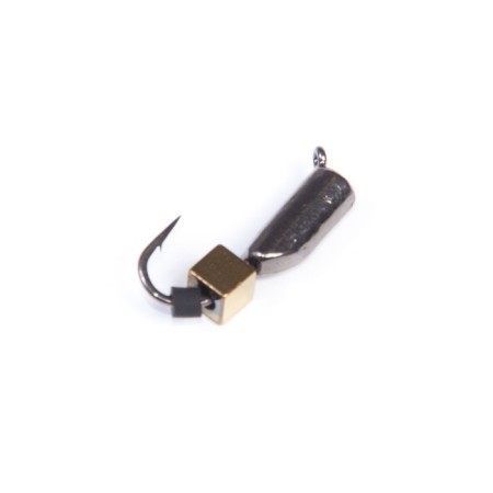 Mormyshka tungsten "column" with an ear, a cube gold, weight 0.4 g, 060/020/14