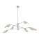 Suspended EVOLUCE lamp. Sle1254-103-06. Alton. 6x60 W, E14, 127.5x127.5x115.5 cm, silver color