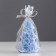 Decorative candle "frosty pattern", 7 × 4.5 × 10 cm, blue
