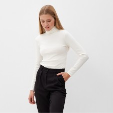 Women's turtleneck Minaku: Basic Line Milk color, size 44