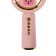 Portable karaoke microphone, 5 watts, 1200 mAh, LED, pink-golden