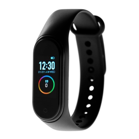Fitness bracelet Luazon LF-10, 0.96 ", color display, pulsometer, alerts, stepomer, black