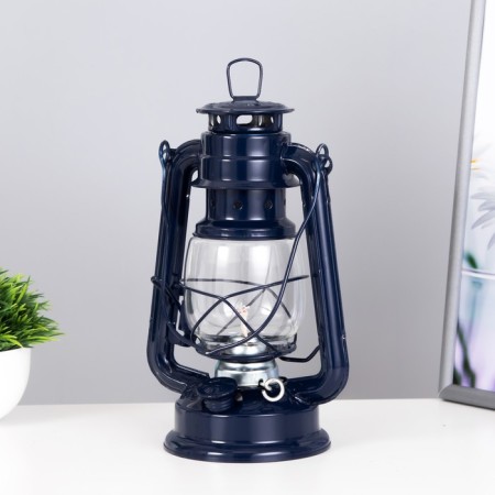 Kerosene lamp decorative blue 11.5*15*25 cm Risalux-1