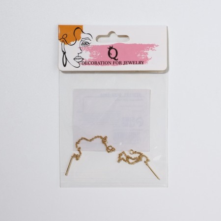 Fundamentals for a bubble of 80 × 0.8 mm, broach with a chain, color gold (steam)-3