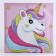 Application with pompom "Beautiful unicorn" size - 30 × 30 cm, glue 30 ml
