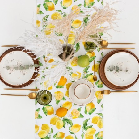 The Ethel track Lemons 40x147 cm, 100% cotton, reps 210 g/m2-3