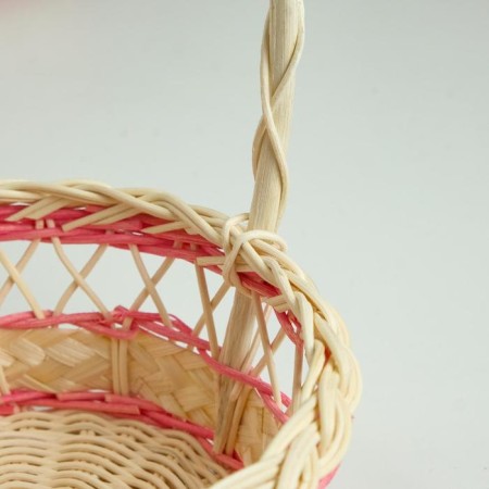 A set of wicker baskets from 3 D20 H 8/27; D17 H 7 H 25; D13 H 6 H 21 cm. (Ratan)-3