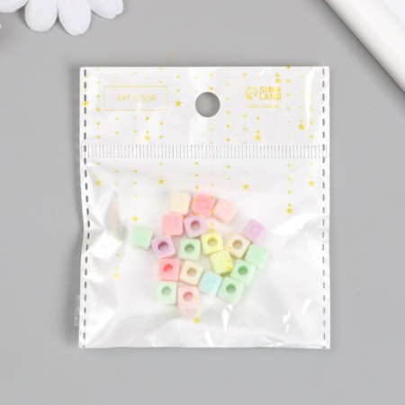 Busina for creativity velvet spraying "Cube. Alphabet. Tender shades" 0.7x0.8x0.8 cm-3