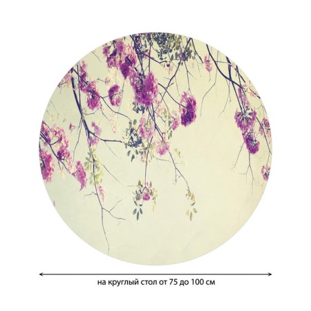 Round tablecloth on an elastic band, size 120x120 cm-1