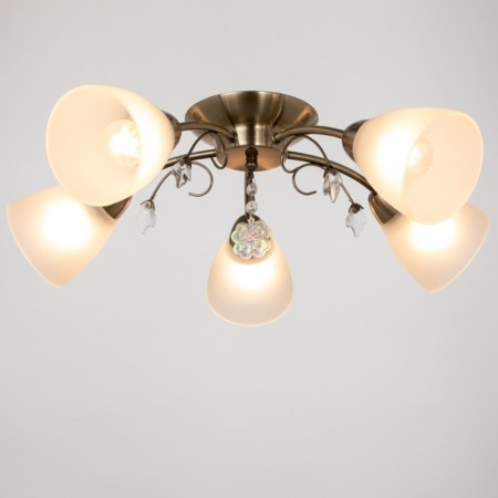 Olivia chandelier 5x40W E27 bronze 52x50x20 cm-2