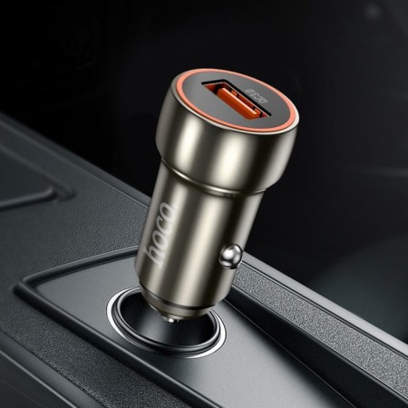 Hoco Z46, 1 USB, 18 W, PD + Qc, Black Automobile Charger.-3