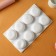 Form for mussa desserts and baking konfinetta “puenti”, silicone, 30 × 18 × 3 cm, 8 cells (6.6 × 3 cm), white color