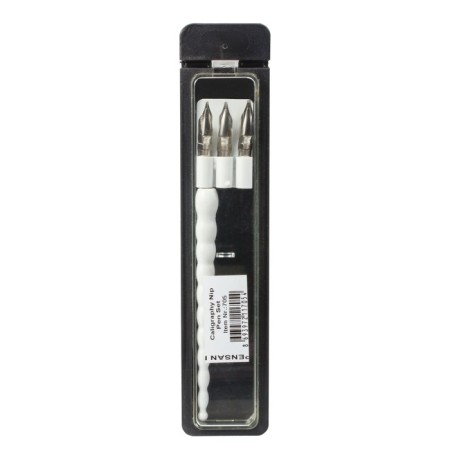 A set of round feathers 3 pieces: 1, 1.5, 2 mm + plastic holder, mix rio-2