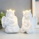Souvenir Polystone Light "Angel with a star wreath and pigeon" White mix 12x11.5x15 cm