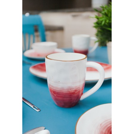 Porcelain shade "Cosmos", 400 ml, red color-4