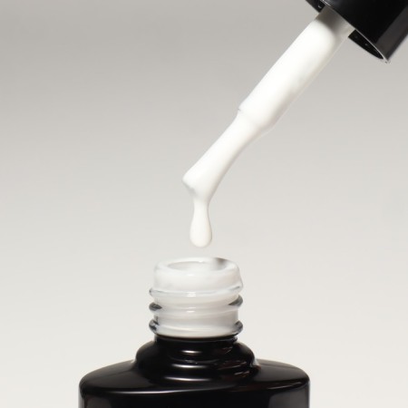 Camouflage base for nails, 3 phase, 8ml, LED/UV, white color (002)-5