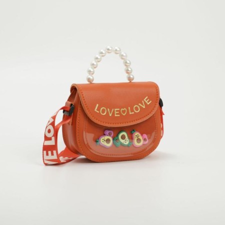Baby bag on a valve, orange color