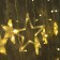 Garland "fringe" 2.4 × 0.9 m with nozzles "Stars", IP20, Transparent thread, 138 LED, glow warm white, 8 modes, 220 V