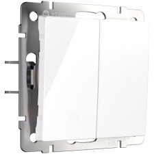 Two -clavy switch with self -return (white) W1122401