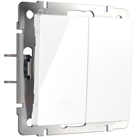 Two -clavy switch with self -return (white) W1122401