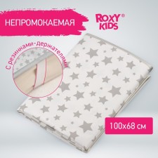 Cleshki-Gray Stars Ground Embrastroke with holdings-holders, river. 68x100 cm