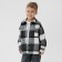 Children's shirt kaftan insulated, gray color, size 30 (98-104 cm)