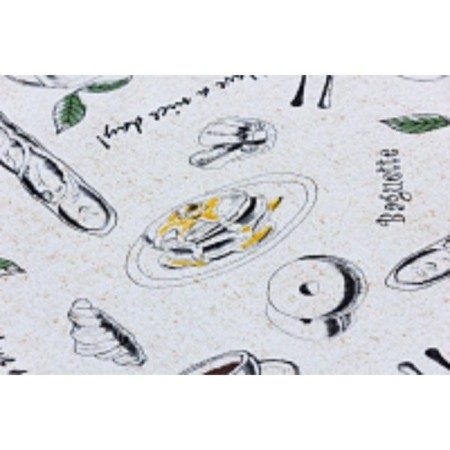 MEIWA tablecloth, round, 152 cm, beige color-3