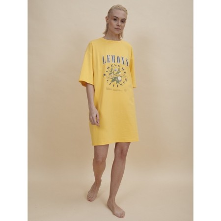 Women's dress, size XL, yellow color-5