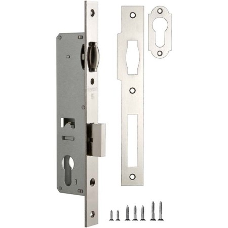 The body of the narrow-profile lock Fuaro 155-30 CP, with a roller, color chromium