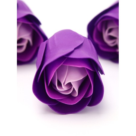 A set of soap roses in a box is 8 pieces, purple-white with a bunny-5