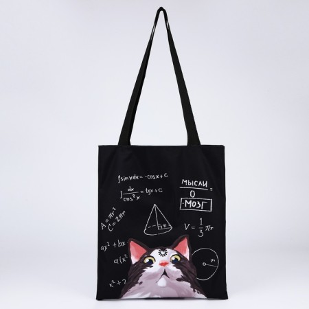 Bag Schoper "Kotik", 35x0.5x40 cm, Department without lightning, without lining, black-1