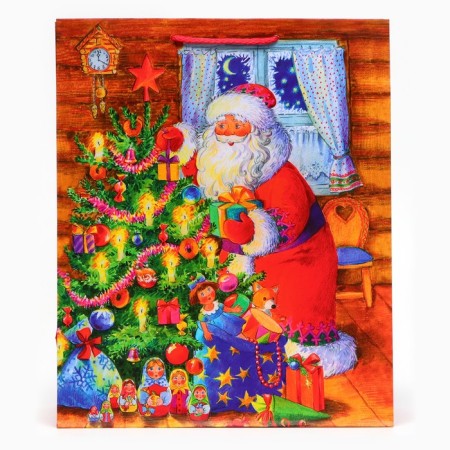 Gift package "Santa Claus at the Christmas tree", 26 x 32 x 12 cm-1