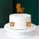 Topper "In love pair", with hearts, color gold