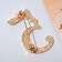 Brooch "School" Five, white color in pink gold