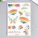 Tattoo on the body Color "Rainbow. Small paint" 21x15 cm